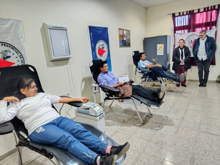 La jornada fue coordinada por el Centro Provincial de Hemoterapia y las donaciones fueron realizadas por vecinos y vecinas de la localidad.